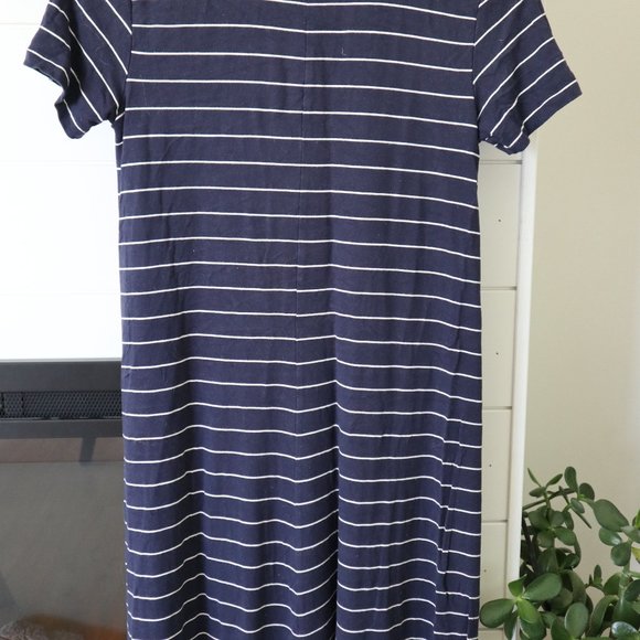 Old Navy Size XS Navy with White Stripes Swing Dress - Picture 4 of 4